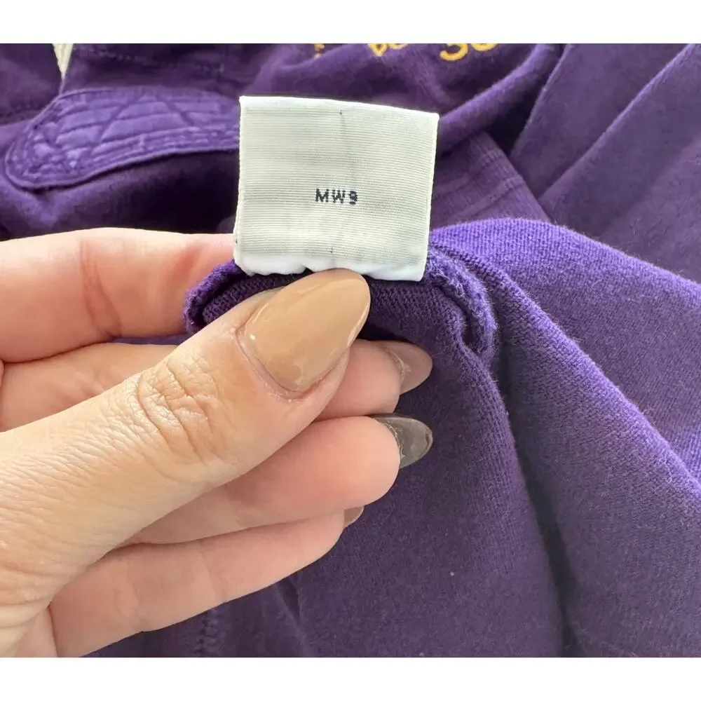 Vintage Polo Ralph Lauren Custom Rugby Shirt Yellow + Purple Size Small